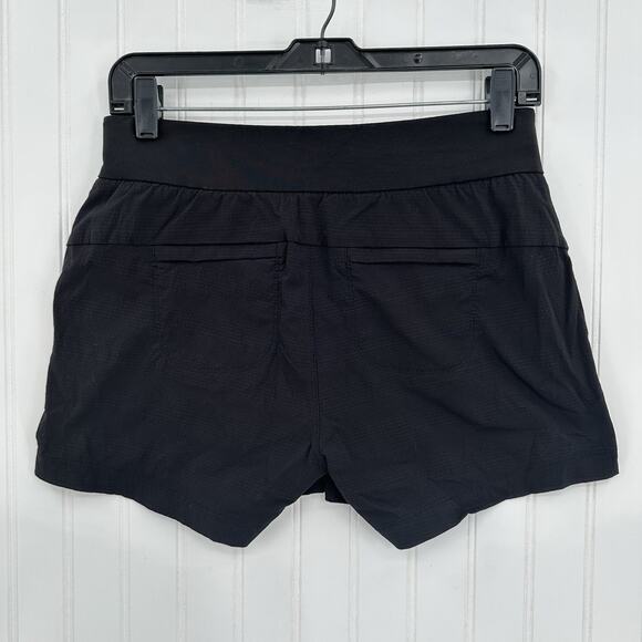 Athleta Shorts Womens 2 Trekkie Short Black Ripstop Trail Hiking Nylon Gorpcore - Picture 2 of 10